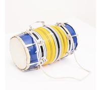 12 Inch Medium Handmade Wooden & Leather Classical Indian Folk Tabla Dholak Drum Set With Adjustable 14-Bolts & Tuning Spanner, Hand Percussion World Musical Instruments For Musicians Punjabi Dholki