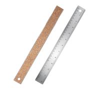 12 Inch Metal Ruler, Stainless Steel Metal Ruler with Cork Backing Non Slip Straight Edge Rulers with Inch and Centimeters Long Measure Rulers for Student School Office Woodworking Drafting Tools