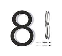 12 Inch Modern Floating House Numbers for Outside | Large Metal House Numbers for Outdoors | Black Coated Rust-Proof Home Address Numbers/Plaques | Metal Numbers