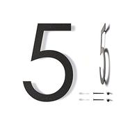 12 Inch Modern Floating House Numbers for Outside | Large Metal House Numbers for Outdoors | Black Coated Rust-Proof Home Address Numbers/Plaques | Metal Numbers