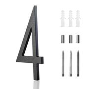 12 Inch Modern House Numbers for outside Black 4