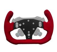 12 Inch Motorsport For Logitech G RS50 System or Pro SIM; lightweight Real Carbon Fiber Suede Compatible with Logitech G PRO RS On Xbox Series X/S PS4/PS5 PC Wheel Hub (12 INCH Motorsport Style-Red)
