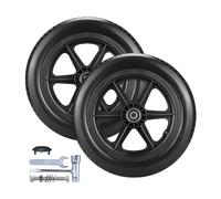 12 Inch Non-Pneumatic Wheelchair Wheels, 12 1/2x2 1/4 Solid Manual Wheelchairs Back Wheel Accessories, for Disabled(Black)