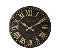 12 Inch Outdoor Wall Clock for Garden Wall Clock with Large for Easy-to-Read Numbers Indoor/Outdoor Purpose Plus Living Room Decoration - Weather-Resistant Resin Silent