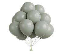 12-Inch Pale Sage Green Balloons (30 Pack) - Thick Latex Party Balloons for Balloon Arch, Baby Shower, Birthday & Gender Reveal - Air or Helium