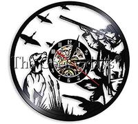 12 Inch Personalized LED Duck Hunting Vinyl Record Wall Clock Hunting Clock Vinyl Record Wall Clock Wall-mounted Wall Clock Artist Decoration