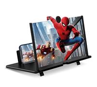 12 Inch Phone Screen Magnifier, HD Foldable Portable Screen Amplifier with Stand for Movies & Gaming, Universal Smartphone Viewer Gift for Men