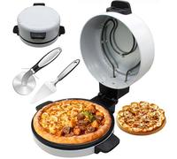 12 Inch Pizza Maker, 2000W Electric Pizza Oven With 2 accessories, Non Stick Surface, Dual Heating Elements, Indoor Pizza Oven Rapid Heating, For Pizzas, Arabic Bread, Quesadillas, Home