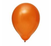 12 Inch Plain Metallic Balloons - Orange - Pack of 25