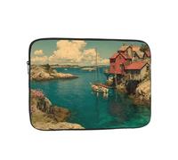 12 Inch Portable And Shockproof Laptop Bag With Unique Whispering Cove Print, For Work, University, And Commuting