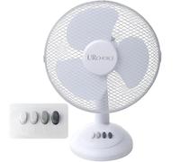 12 Inch Portable Desk Fan, Oscillating White Table Fan with 3 Speed Settings, Adjustable Tilt, Powerful Cooling Airflow & Quiet Operation, Lightweight Premium Fan for Bedroom or Office Use