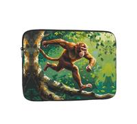 12 inch Portable Laptop Bag - Macaques on the tree Printed Shockproof Laptop Inner Pocket for Business, Travel, School, Office