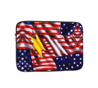 12 inch Portable Laptop Bag - National flag pattern Printed Shockproof Laptop Inner Pocket for Business, Travel, School, Office