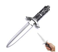 12 Inch PU Fake Dagger for Martial Arts - Foam Practice Fake Knife, Rubber Realistic Rambo Zombie Machete Medieval Prop Weapon, Toy Sword for Boys Kids Adults, for Karate Training Halloween Cosplay