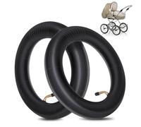 12 Inch Pushchair Inner Tube with Angle Valve 45°, Pack of 2, 12 x 2 1/8 Bicycle Inner Tube for Pushchairs, Bicycles, Scooters, Tyres, Tricycle, Balance Bike
