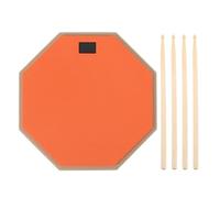 12 Inch Quiet Drum Pad, High Density Wood Rubber Drum Pad Drum Practice Pad with Soundproof Cotton Authentic Stick Rebound for Beginners (Orange)