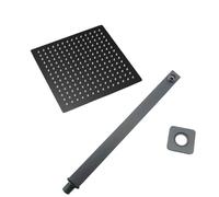 12-Inch Rain Shower Head with Wall-Mounted Arm - Luxury Bathroom Shower Accessory for Ultimate Relaxation Rainfall & Waterfall Experience (Color 2)