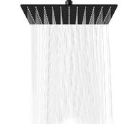 12 Inch Rainfall Shower Head Square Fixed Shower Head, Stainless Steel High Pressure Rain Shower, Waterfall Full Body Coverage with Silicone Nozzle with 144 Silicone Jets
