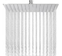 12 Inch Rainfall Shower Head, Yapwiki High Pressure Large Rain Shower Head with 196 jets, Stainless Steel Anti-rust Fixed Showerhead with Chrome Finish, Modern Waterfall Overhead Shower Heads, 30x30cm