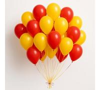 12 Inch Red Yellow Balloons 30 Pack Spain Football Theme Party Balloons Colourful Latex Balloon for Birthday Wedding Anniversary Christmas Football Events Decorations