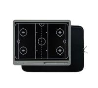 12 Inch Reusable LCD Badminton Coaching Board, Reusable Volleyball Whiteboard, with Stylus Pen and Storage Bag, One-Click Clear/Lock, for Teaching(Ice Hockey)