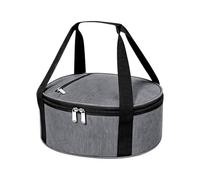 12 Inch Round Pie Carrier Bag Hot Cold Insulated for Camping Trips | Tailgate BBQ Sunday Roast Christmas Dinner, 8mm PE Foam Hot Cold Insulation, Two Way Zipper Closure Stops Spills