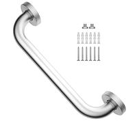 12 Inch Satin Brushed Nickel Shower Grab Bar - 1" Diameter, iMomwee Stainless Steel Bathroom Grab Bar Handle, Balance Bar for Shower and Wall, Safety Hand Rail Support, Handicap Elderly Assist Handle