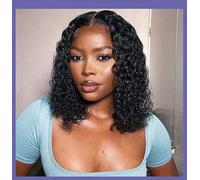 12 Inch Short Bob Curly Natural color Wig,13x4x1 Lace Short Curly Human Hair Wig, Natural Hairline,Glueless Wig,For Black Women Short Curly Bob Wig.
