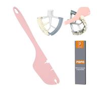 12-Inch Silicone Spatula Mixer Beater Scraper Compatible with Kitchen Aid Stand Mixer Attachments,Works on Flat Beaters, Whisks, Dough Hooks (Pink)