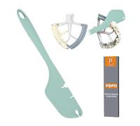 12-Inch Silicone Spatula Mixer Beater Scraper Compatible with Kitchen Aid Stand Mixer Attachments,Works on Flat Beaters, Whisks, Dough Hooks (Green)