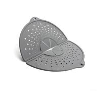 12 Inch Silicone Splatter Screen for Frying Pan Foldable Oil Splatter Guard Heat-Resistant Trivet Fits 10 11 12 Inch Pans Dishwasher Safe Space-Saving Kitchen Accessory Gray(Gray)