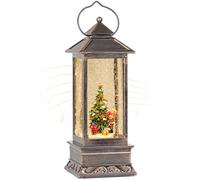 12 Inch Snow Globe Christmas, Glitter Lighted Christmas Lantern with Music, USB and Battery Operated Snow Globes Decorations Indoor for Home, Christmas Decor (Christmas Tree)