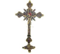 12 Inch Standing Crucifix Cross Bronze Tone by Bethlehem Gifts TM