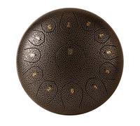 12 Inch Steel Tongue Drum, Large 13 Note Percussion Instrument With Music Book, Drum Mallets And Carry Bag, Gift Handpan Steel Drums Instruments For Beginner children Adults Professional (Color : Bro