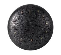 12 Inch Steel Tongue Drum, Large 13 Note Percussion Instrument with Music Book, Drum Mallets and Carry Bag, Gift Handpan Steel Drums Instruments for Beginner Kids Adults Professional/81 (Color : Blac