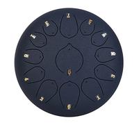 12 Inch Steel Tongue Drum, Large 13 Note Percussion Instrument With Music Book, Drum Mallets And Carry Bag, Gift Handpan Steel Drums Instruments For Beginner children Adults Professional (Color : Nav