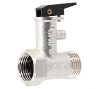 12 Inch Threaded Brass Pressure Relief Valve for Boiler Use, Adjustable Safety Valve to Protect Against Excess Pressure in Closed Water Systems