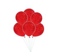12 Inch Watermelon Balloons for Tropical Party | 6/50/10pcs Watermelon Foil Balloons | Cartoon Fruit Mylar Balloons for Tropical, Beach, Moana and Fruit Theme Parties, Baby