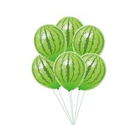 12 Inch Watermelon Balloons for Tropical Party | 6/50/10pcs Watermelon Foil Balloons | Cartoon Fruit Mylar Balloons for Tropical, Beach, Moana and Fruit Theme Parties, Baby