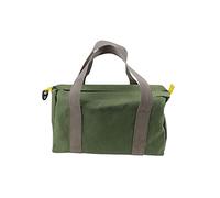 12 Inch Wide Mouth Tool Bag, Canvas Tool Bag, Heavy Duty Tool Storage Bag, Large Capacity Tool Tote Bag for Electricians, Power Tool Organizer Pouch, Tool Bags for Men (Green - 12 Inch)