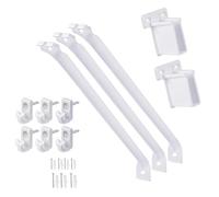 12 Inch Wire Shelf Brackets Kit with 3 Supports and 6 Clips for Maximizing Storage Efficiency