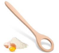 12 Inch Wooden Danish Dough Whisk, Sourdough Mixer for Bread, Egg, and Flour, Traditional Baking Tool for Pizza Pastry Cake Batter