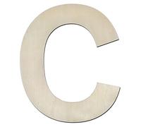 12 Inch Wooden Letter C, 1/4 Inch Thick Large Unfinished Wood Letter for Home Wall Decor, DIY Crafts