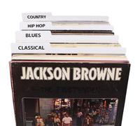 12 Inches Vinyl Record Dividers White Double-Side Plastic Category Tab DIY Vinyl LP Album Separators for Vinyl CD Album Crate and DVD Organization (5)