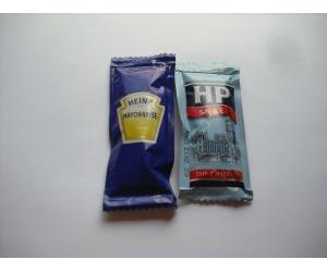 12 Individual Heinz Mayonnaise Sachets & 12 HP Brown Sauce Individual Sachets