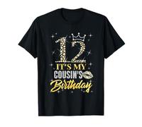 12 It's My Cousin's Birthday Crown Happy 12 Years Old T-Shirt