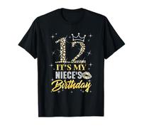 12 It's My Niece's Birthday Crown Happy 12 Years Old T-Shirt