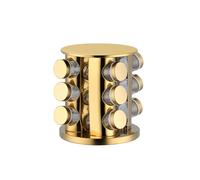 12-Jar Rotating Spice Rack - Stainless Steel & Lead-Free - Space-Saving Tower for Countertop - Keep Your Kitchen Tidy & Efficient!