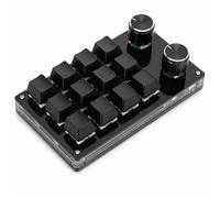 12 Key Mechanical Numpad Mini Mechanical Gaming Keyboard one-handed keyboard Macro Keyboard Knob with Knob Function and Type C to USB Interface Mini One Handed Tastaturen