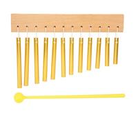 12 Key Wind, Simple Wind Ornament, Percus Instrument with Composite Wood and Metal, Gold Wind for Meditation, Yoga, and Classroom Music